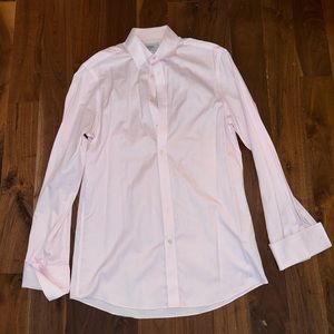 Charles Tyrwhitt Pink Checker Dress Shirt with French Cuff